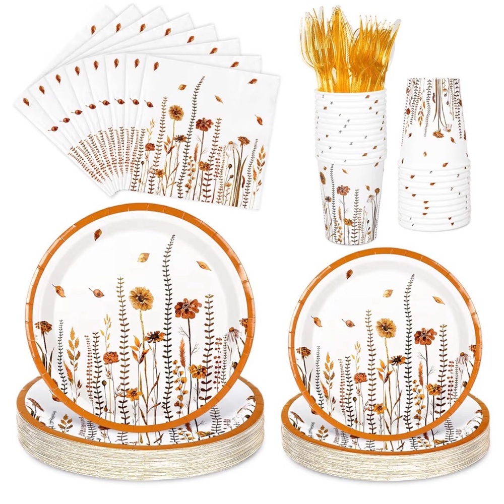 Wildflower Floral Party Decor Supplies Tableware Set